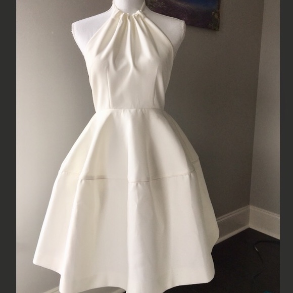 white structured dress